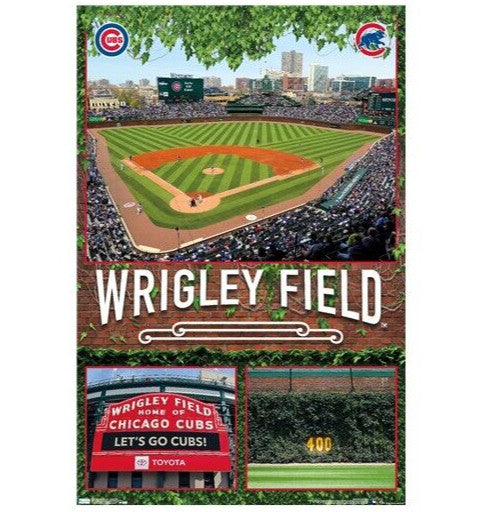 Chicago Cubs Wrigley Field Poster 22.375" x 34" NEW! Home & Garden:Home Décor:Posters & Prints Trends